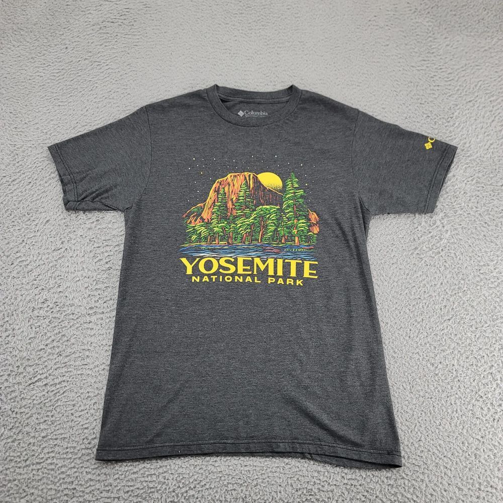 Columbia Shirt Mens Small Gray Yosemite National Park Graphic Print Outdoors